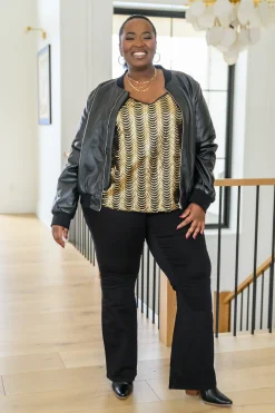 Stayin' Alive V-Neck Sequin Tank in Gold