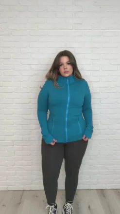Staying Swift Activewear Jacket in Hawaiian Blue