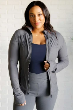 Staying Swift Activewear Jacket in Titanium