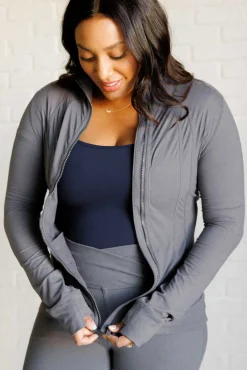 Staying Swift Activewear Jacket in Titanium