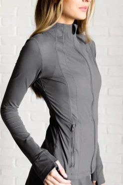Staying Swift Activewear Jacket in Titanium
