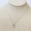 Sterling Silver Pave Heart Pendant Necklace