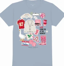 Sticker Collage Front Print Short Sleeve Tee by Simply Southern