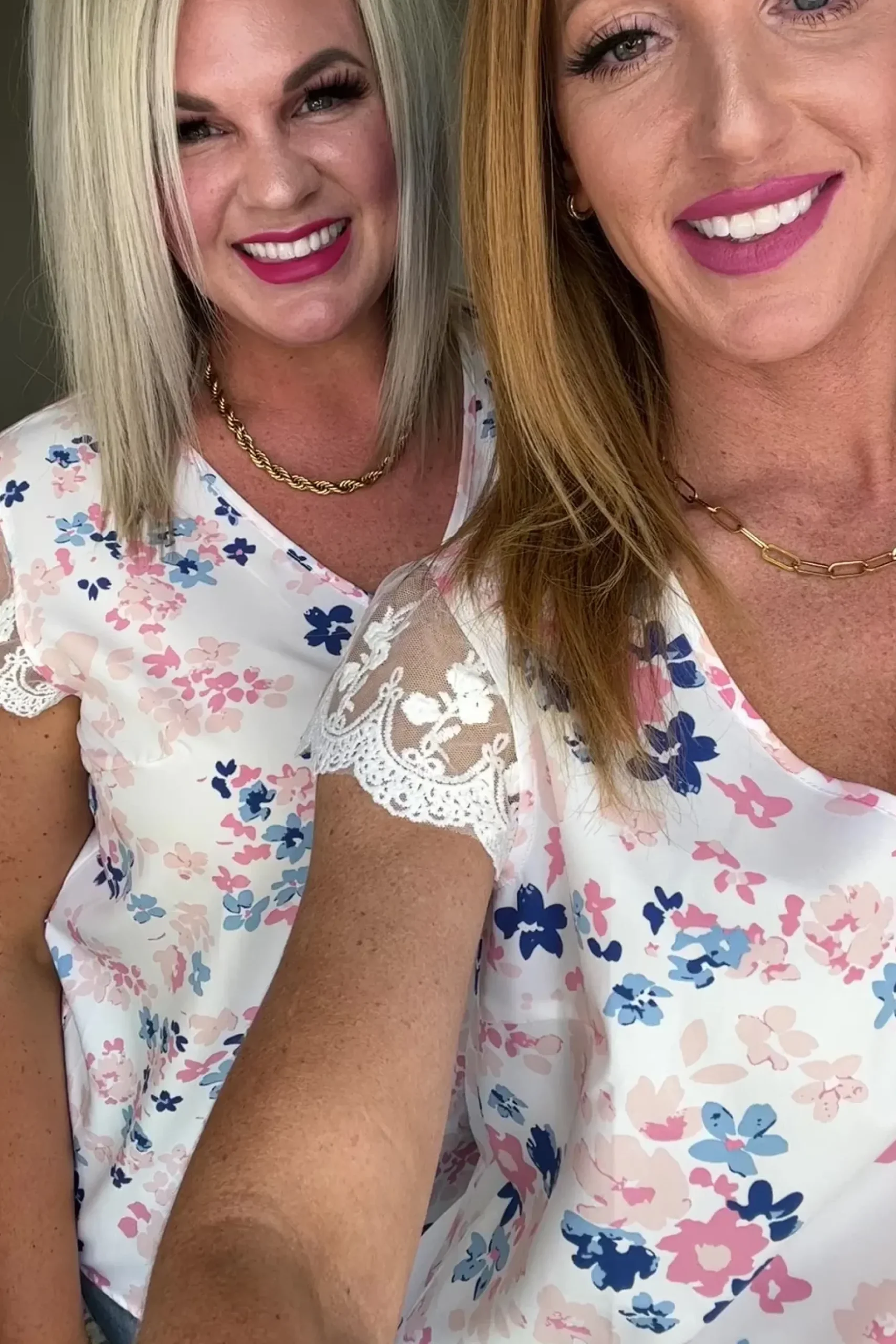 Still the One Lace Sleeve Floral Top