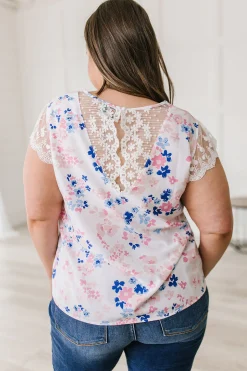 Still the One Lace Sleeve Floral Top