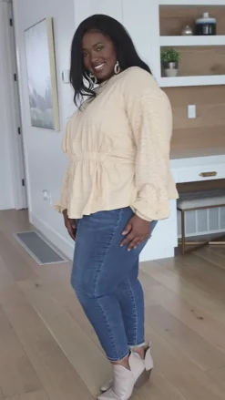 Streets of Prague Top In Peach