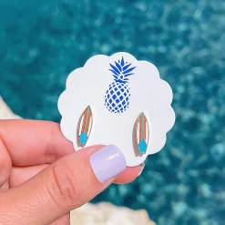 Stripe Surfboard Signature Enamel Studs by Prep Obsessed