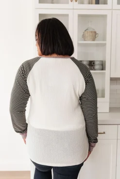 Suave Stripes Raglan Top