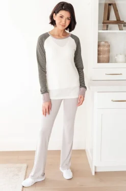 Suave Stripes Raglan Top