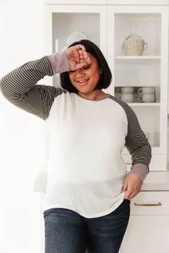 Suave Stripes Raglan Top