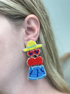 Summertime Beaded Dangle Earrings