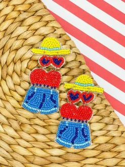 Summertime Beaded Dangle Earrings