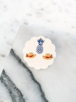 Sun Hat Signature Enamel Stud Earrings