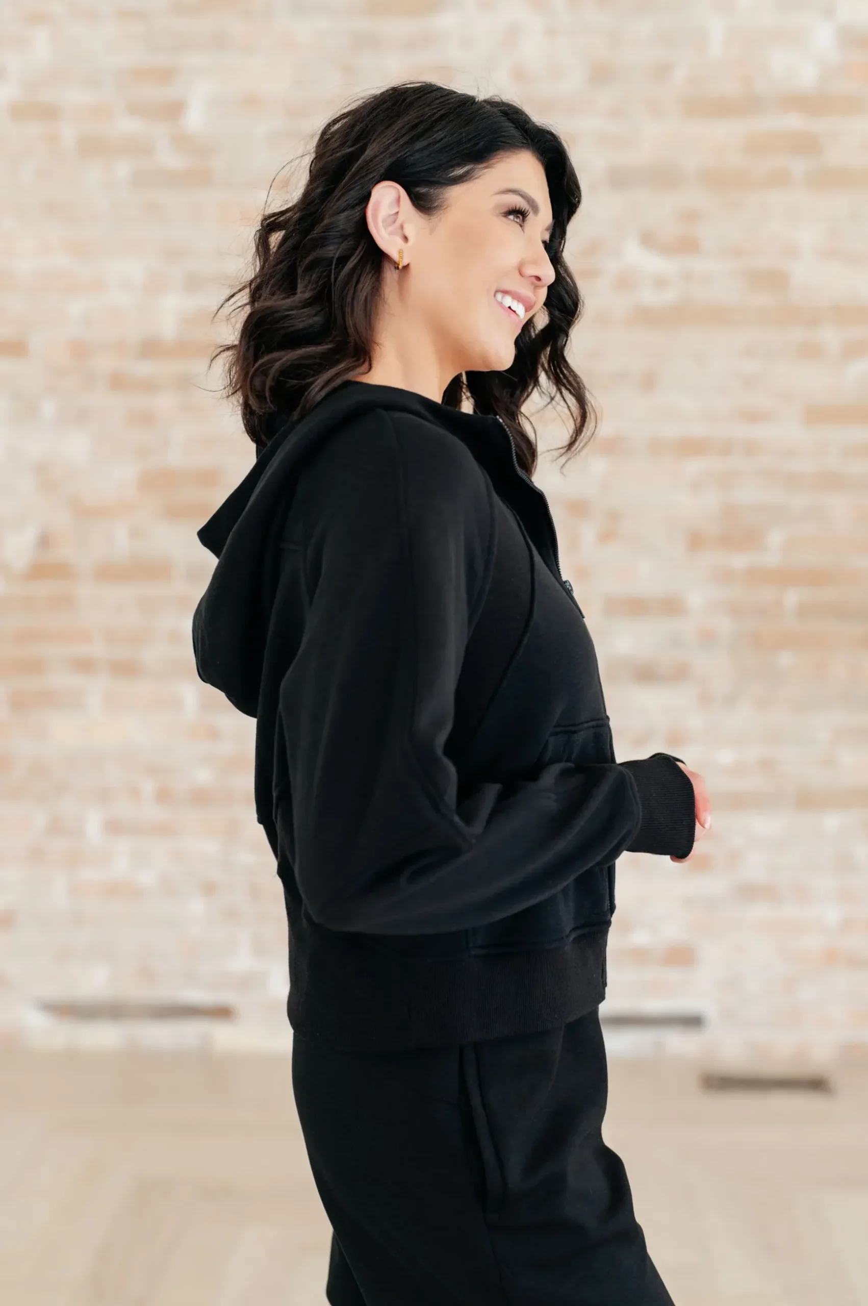 Sun or Shade Zip Up Jacket in Black