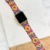 Sunflower Serape Silicone Watch Band - S/M