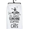 'Sunshine, Coffee, & Cats' Kitchen Towel