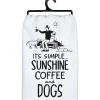'Sunshine, Coffee, & Dogs' Kitchen Towel