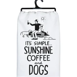 'Sunshine, Coffee, & Dogs' Kitchen Towel