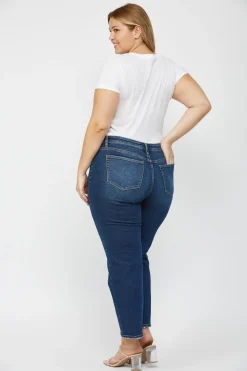 Super High Wedge Straight Leg Jeans by Mica Denim (Ships in 2-3 Weeks)