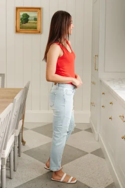 Super Light Destroyed Boyfriend Jeans by Judy Blue