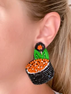 Sushi Roll Beaded Dangle Earrings