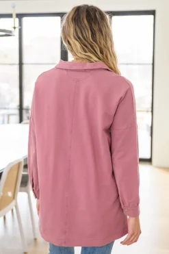 Sweet Crush Collar Pullover in Mauve