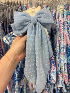 Swiss Blue Hair Bow by Simply Southern