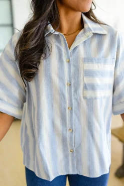 Tailored to Relax Striped Button Down