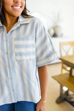 Tailored to Relax Striped Button Down