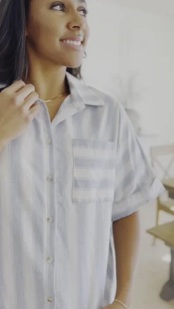Tailored to Relax Striped Button Down