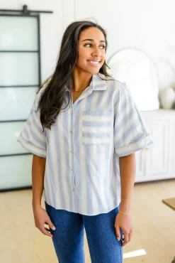 Tailored to Relax Striped Button Down