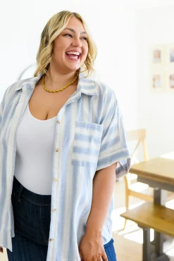 Tailored to Relax Striped Button Down