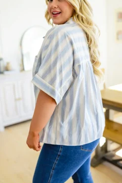 Tailored to Relax Striped Button Down