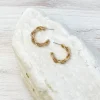 Tailored Twisted Hoop Earrings - Gold
