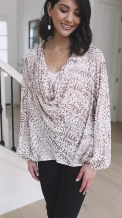 Take Flight Cowl Neck Top