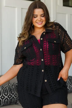 Talk of the Town Lace Set in Black