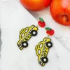 Taxi Beaded Dangle Earrings