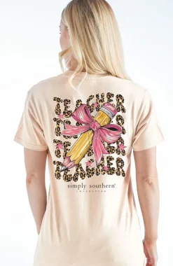 Teacher Bow Short Sleeve Tee by Simply Southern