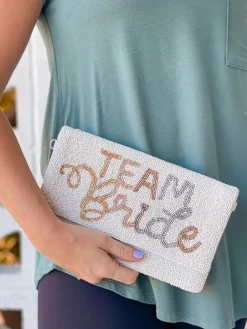 'Team Bride' Beaded Convertible Crossbody Bag