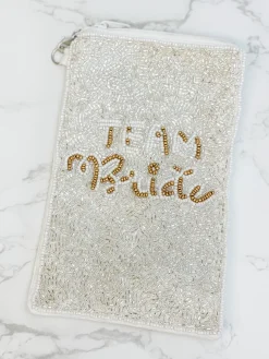'Team Bride' Beaded Phone Crossbody