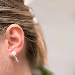 Tee Time Pearl Stud Earrings