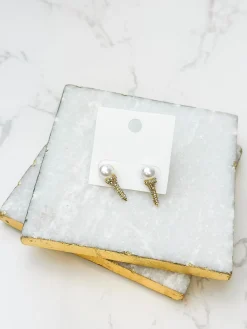 Tee Time Pearl Stud Earrings