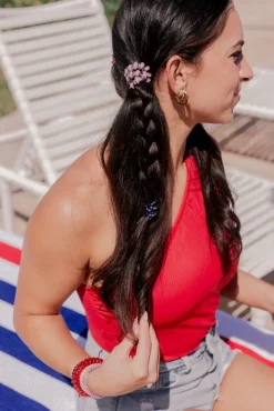 Teleties Hair Tie - Large and Small Band Pack of 5 - Star Spangled Bash