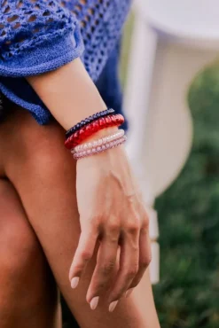 Teleties Hair Tie - Large and Small Band Pack of 5 - Star Spangled Bash