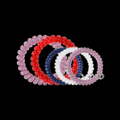 Teleties Hair Tie - Large and Small Band Pack of 5 - Star Spangled Bash