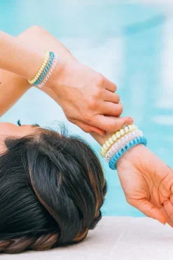 Teleties Hair Tie - Large Band Pack of 3 - Ocean Villa