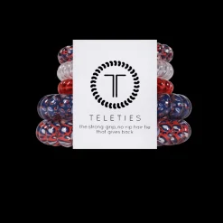 Teleties Hair Tie - Large and Small Band Pack of 5 - American Energy