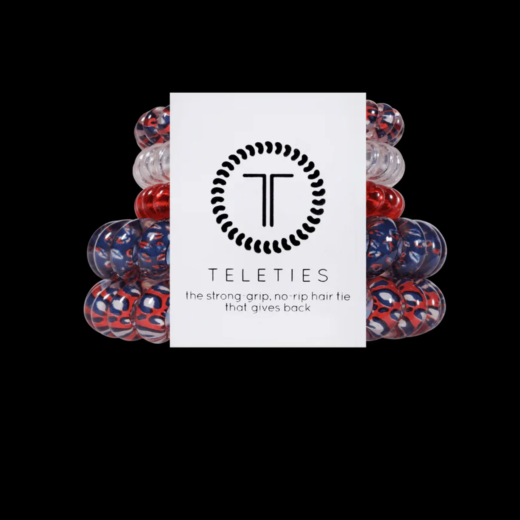 Teleties Hair Tie - Large and Small Band Pack of 5 - American Energy