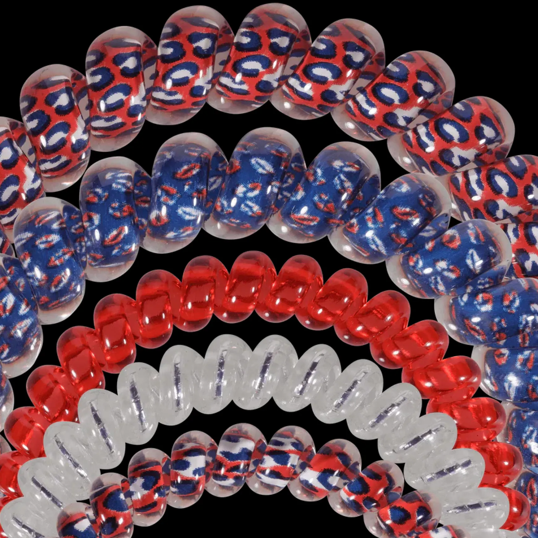 Teleties Hair Tie - Large and Small Band Pack of 5 - American Energy