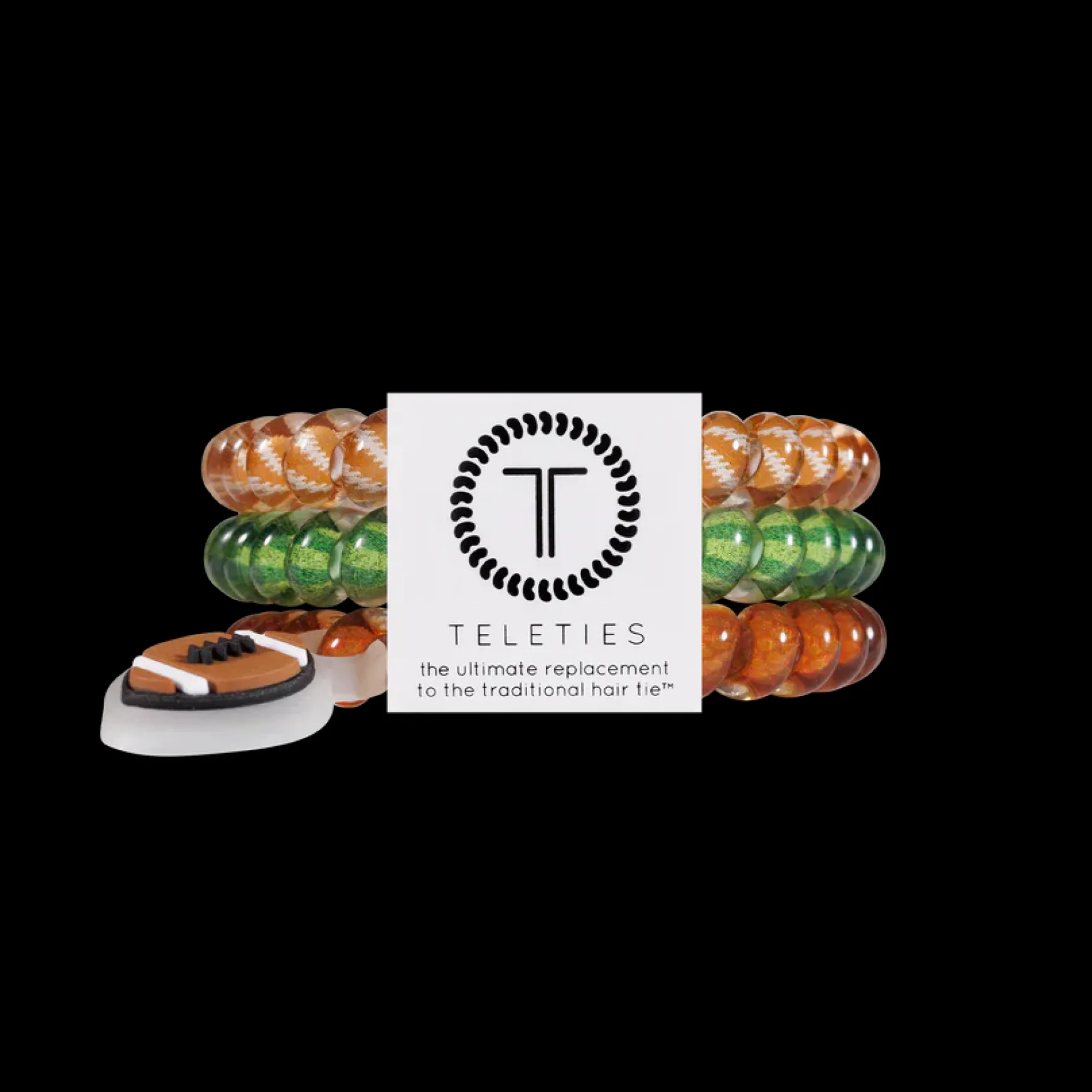 Teleties Hair Tie - Small Band Pack of 3 - Football